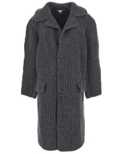 Bottega Veneta Felted Wool Knitted Coat - Grey