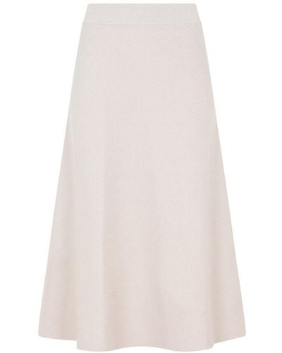 Lanvin Midi Flare Skirt - White
