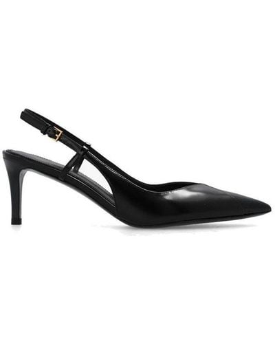 Tory Burch Pointed-toe Slingback Court Shoes - Black
