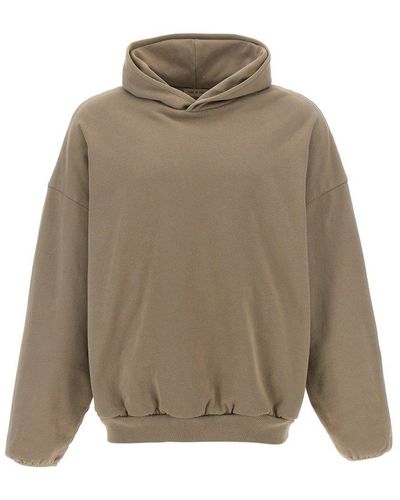 Fear Of God Logo Patch Hoodie - Natural