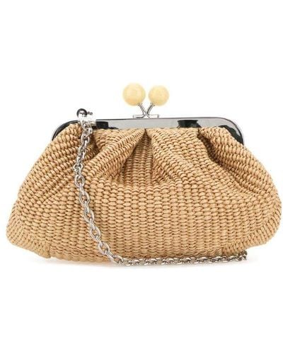 Weekend by Maxmara Pasticcino Palmas Small Clutch - Natural