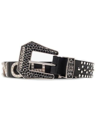 Givenchy Leather Belt With Logo - Black