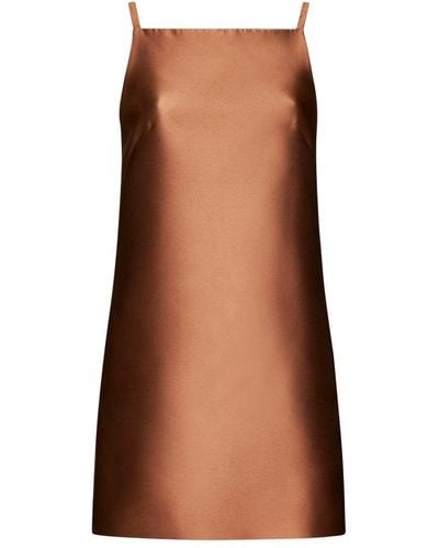 Valentino Sleeveless Mini Dress - Brown