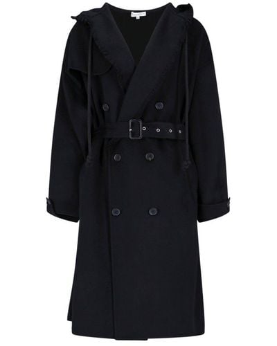 JW Anderson Double-breasted Mid-length Coat - Black