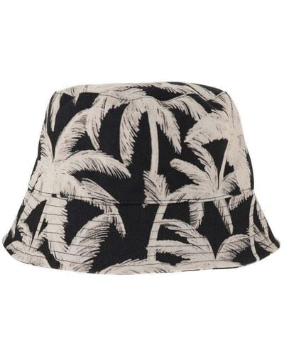 Palm Angels Bucket Palm Hat - Black
