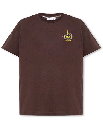 adidas Originals T-shirt With Logo, - Brown