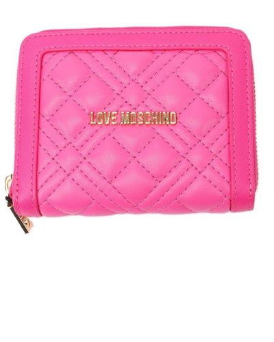 Love Moschino Quilted Zipped Wallet - Pink