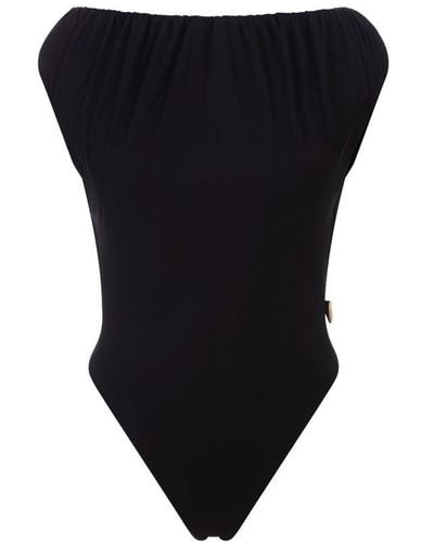 Jacquemus Ruched One-piece Swimsuit - Black