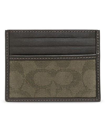 COACH Logo Embossed Card Case - Gray