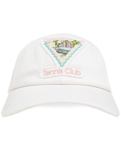 Casablanca Tennis Club Logo Patch Baseball Cap - White