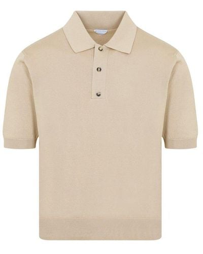 Bottega Veneta Cotton Polo Tshirt - Natural