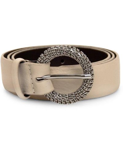 Orciani Chain Detailed Buckle Belt - Natural