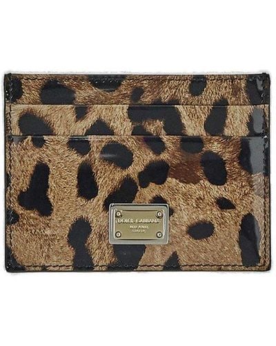Dolce & Gabbana Leopard-print Card Holder - Gray