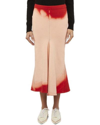 Marni Tie-dye Asymmetric Skirt - Red