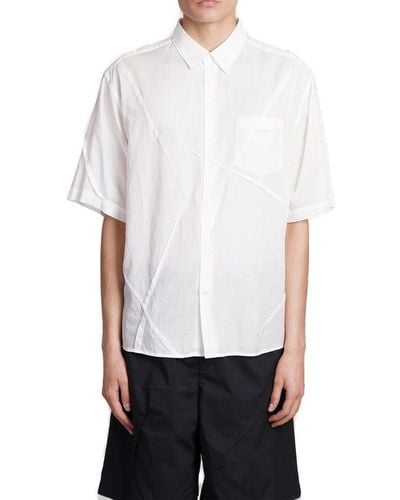 Undercover Semi-sheer Short Sleeved Shirt - White