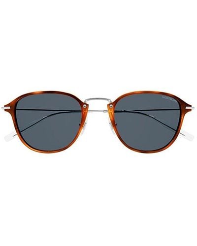 Montblanc D-frame Tinted Sunglasses - Blue