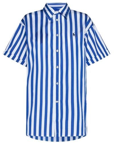 Polo Ralph Lauren Striped Short-sleeved Shirt - Blue