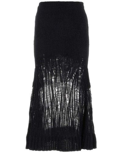 Chloé Black Wool Blend Skirt