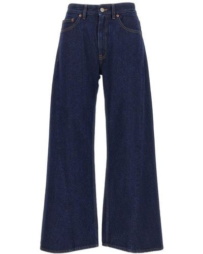 MM6 by Maison Martin Margiela Logo Patch Flared Jeans - Blue