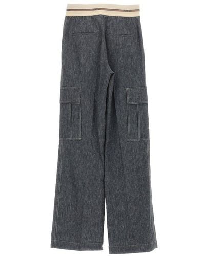 Helmut Lang Wide-leg Cargo Trousers - Grey