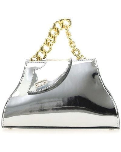 Gcds Comma Mirror Small Handbag - Metallic
