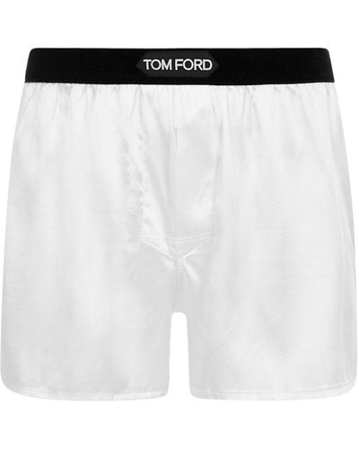 Tom Ford Logo-waist Loose Fit Boxers - White