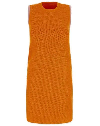 Jacquemus Open Back Crewneck Sleeveless Dress - Orange