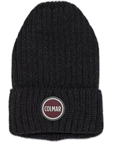 Colmar Logo-patch Knitted Beanie - Black