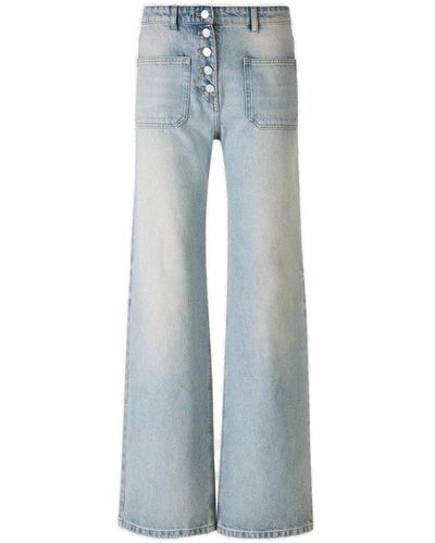 Courreges Wide Cotton Jeans - Blue