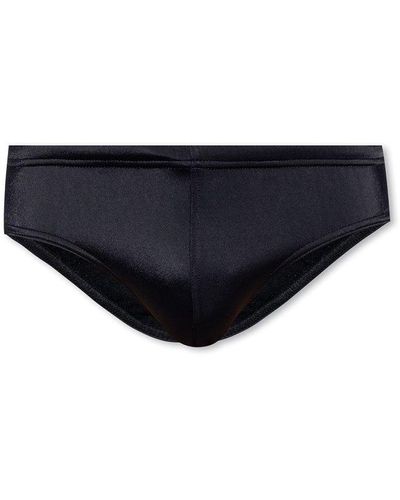 DSquared² Logo Printed Swimming Briefs - Black