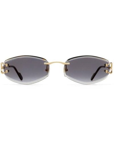 Cartier Geometric Frame Sunglasses - White