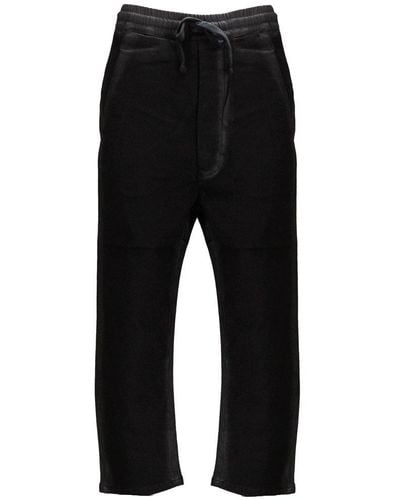 Thom Krom Cropped Crotch Drawstring Jeans - Black