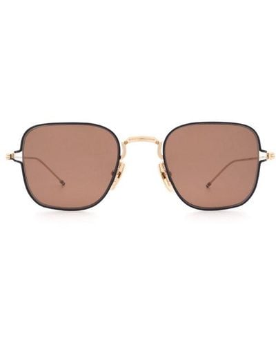 Thom Browne Square Frame Sunglasses - Metallic
