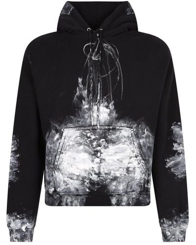 Balenciaga Painter Fitted Hoodie - Gray
