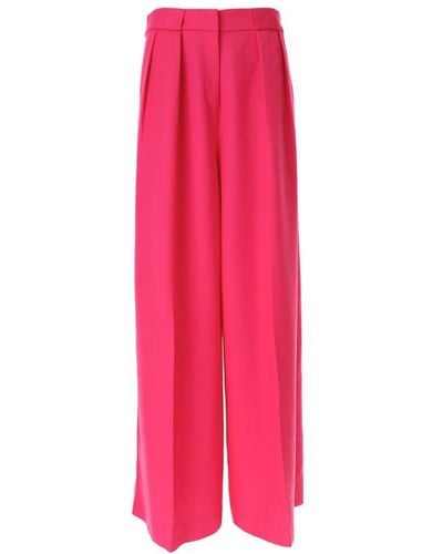Karl Lagerfeld High Rise Wide Leg Trousers - Pink