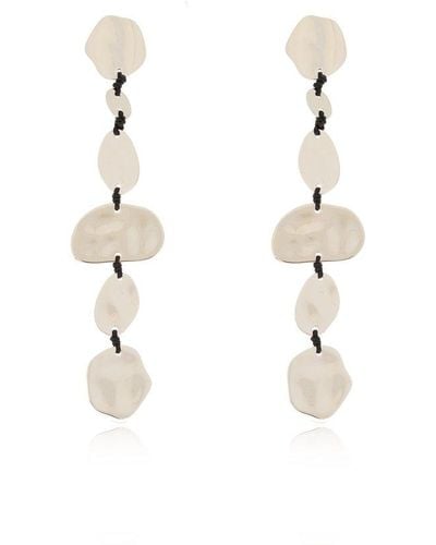 Cult Gaia 'val' Drop Clip-on Earrings, - White