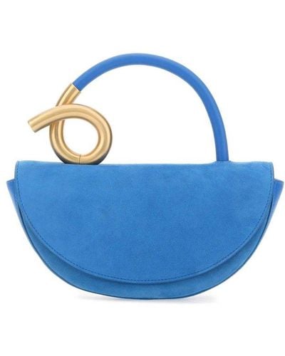 Cult Gaia Azariah Half-moon Top Handle Bag - Blue