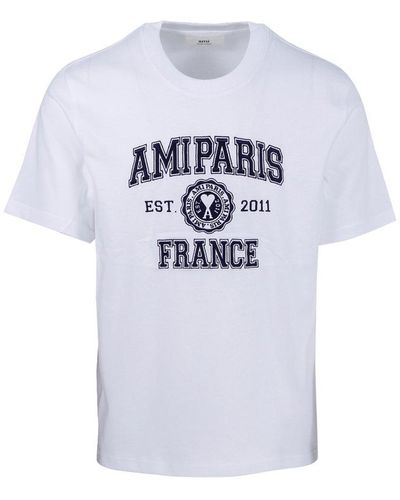 Ami Paris White Paris France T Shirt