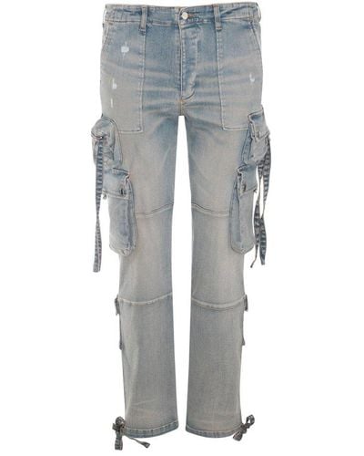 Amiri Pocket Detailed Distressed Jeans - Grey