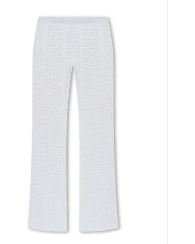 Givenchy Monogrammed Elastic Waistband Pants - White
