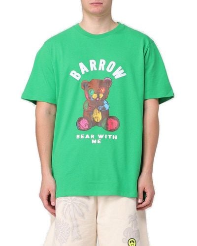 Barrow Logo Printed Crewneck T-shirt - Green