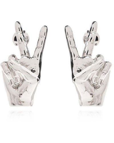 Y. Project Y Project Earrings With Hand Motif - Metallic