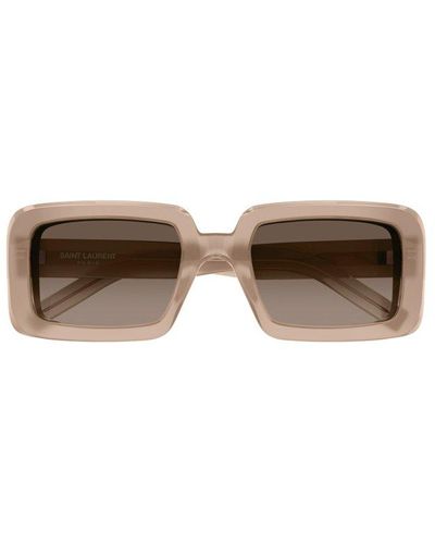 Saint Laurent Rectangular Frame Sunglasses - Orange