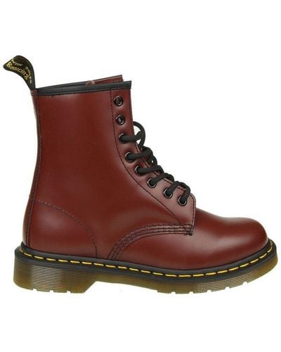 Dr. Martens Dr.martens Smooth Boots In Cherry Colour Leather - Brown