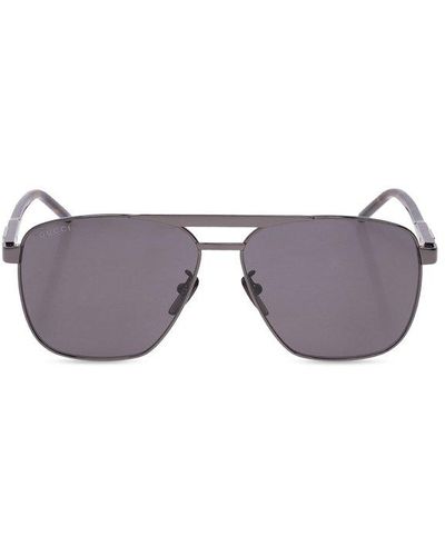 Gucci Eyewear Aviator Frame Sunglasses - Grey