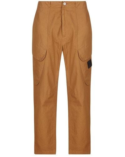 Stone Island Shadow Project Ripstop Badge Trousers - Brown