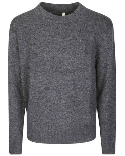 sunflower Crewneck Knitted Sweater - Gray