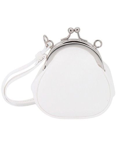 Maison Margiela Four Stitch Detailed Micro Handbag - White