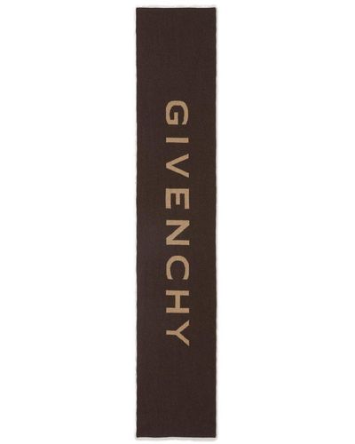 Givenchy Reversible Logo Scarf - Brown