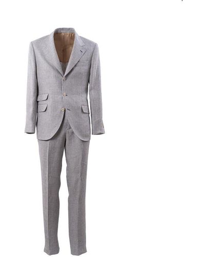 Brunello Cucinelli Striped Suit - Grey